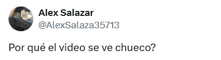 Video se ve chueco