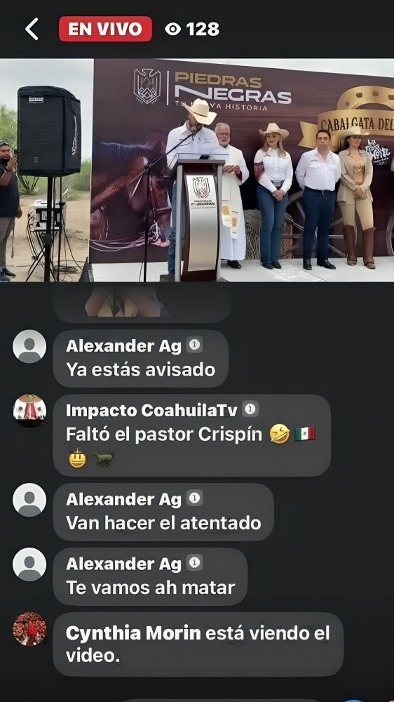 Amenazan de muerte a edil de Piedras Negras 