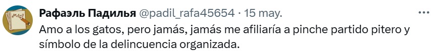 Amo a los gatos pero jamas al PRI