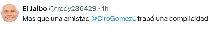 Ciro Gómez complicidad