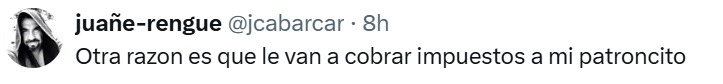 para no cobrar impuestos a su patroncito