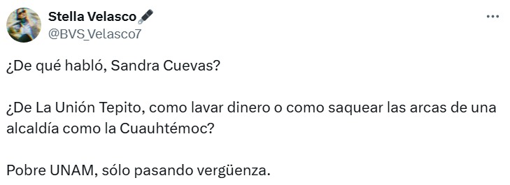 Cuestionan estudiantes presencia de Sandra Cuevas en redes