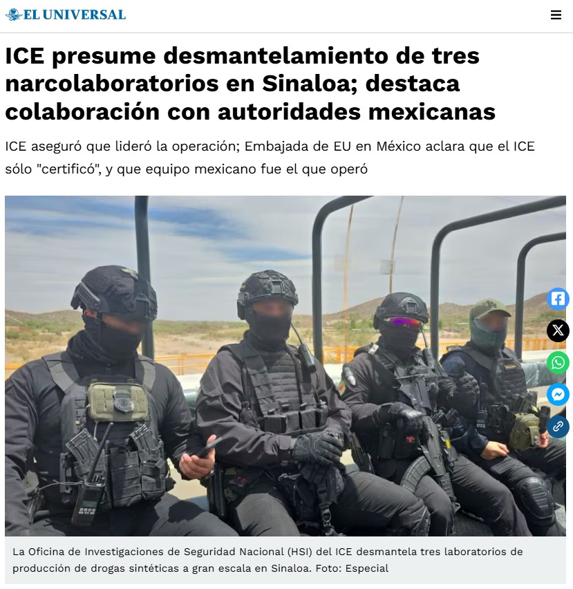 El Universal y las agencias de EU