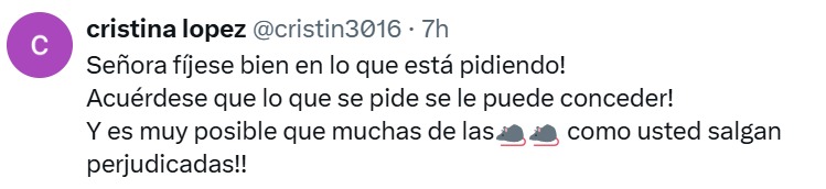 Fijese que está pidiendo