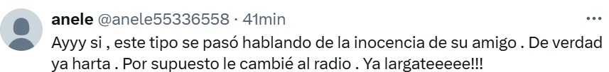 hablando de la inocencia de su amigo