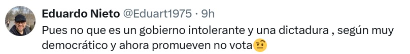 Gobierno intolerante