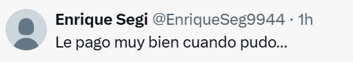Le pagó bien