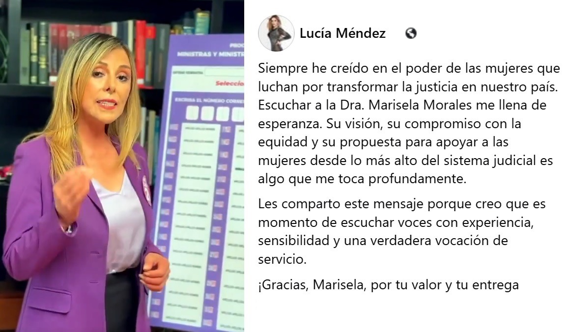 Lucía Méndez apoya a Marisela Morales