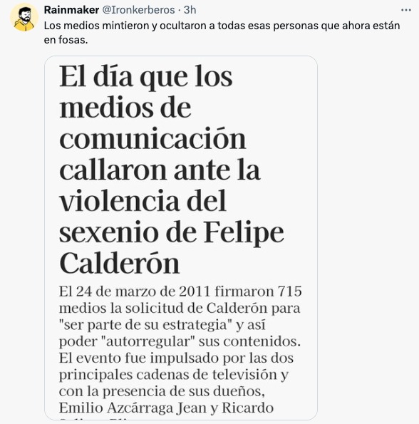 Medios mintieron