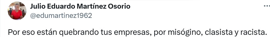 Misógino y clasista