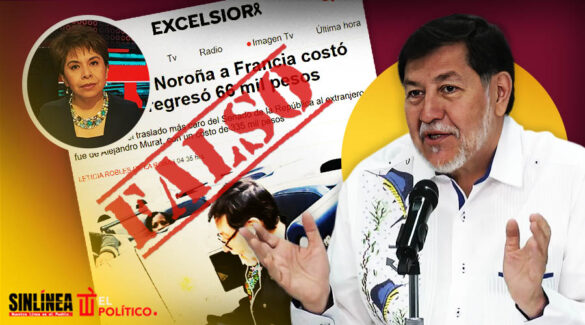 Noroña desmiente a Leticia Robles por viaje a Francia