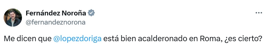 Noroña tunde a López-Dóriga