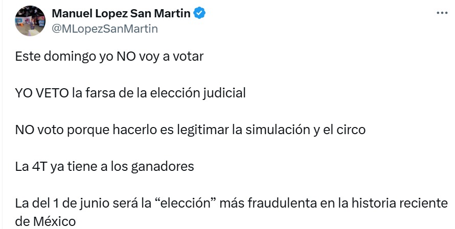 Publicación de López San Martin