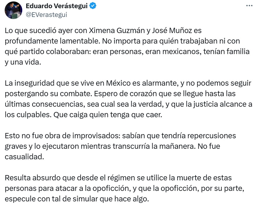 Publicación de Verástegui