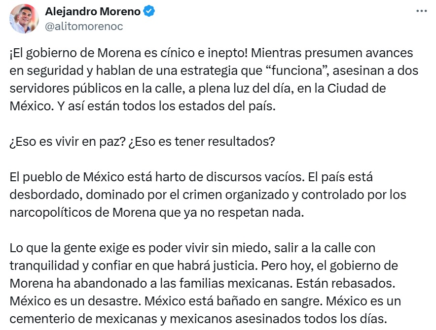 Redes de Alito Moreno