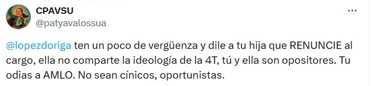 Redes tunden a hija de López-Dóriga