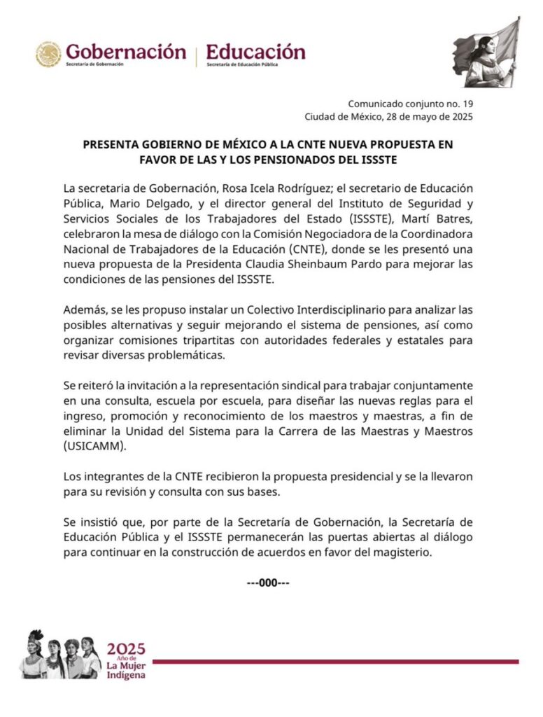 Respuesta Segob a CNTE