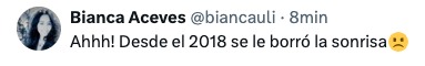 Se le borró la sonrisa