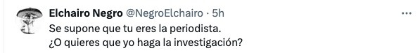 Se supone que es periodista
