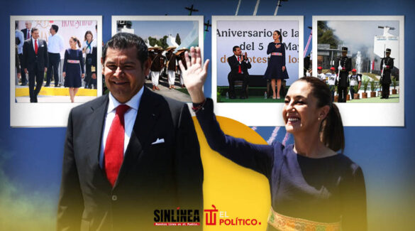 Sheinbaum y Armenta en desfile