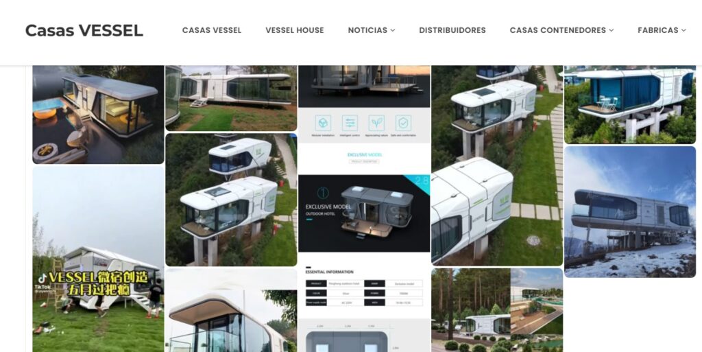 Sitio web Vessel