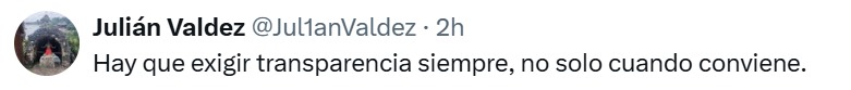 Transparencia cuando les conviene
