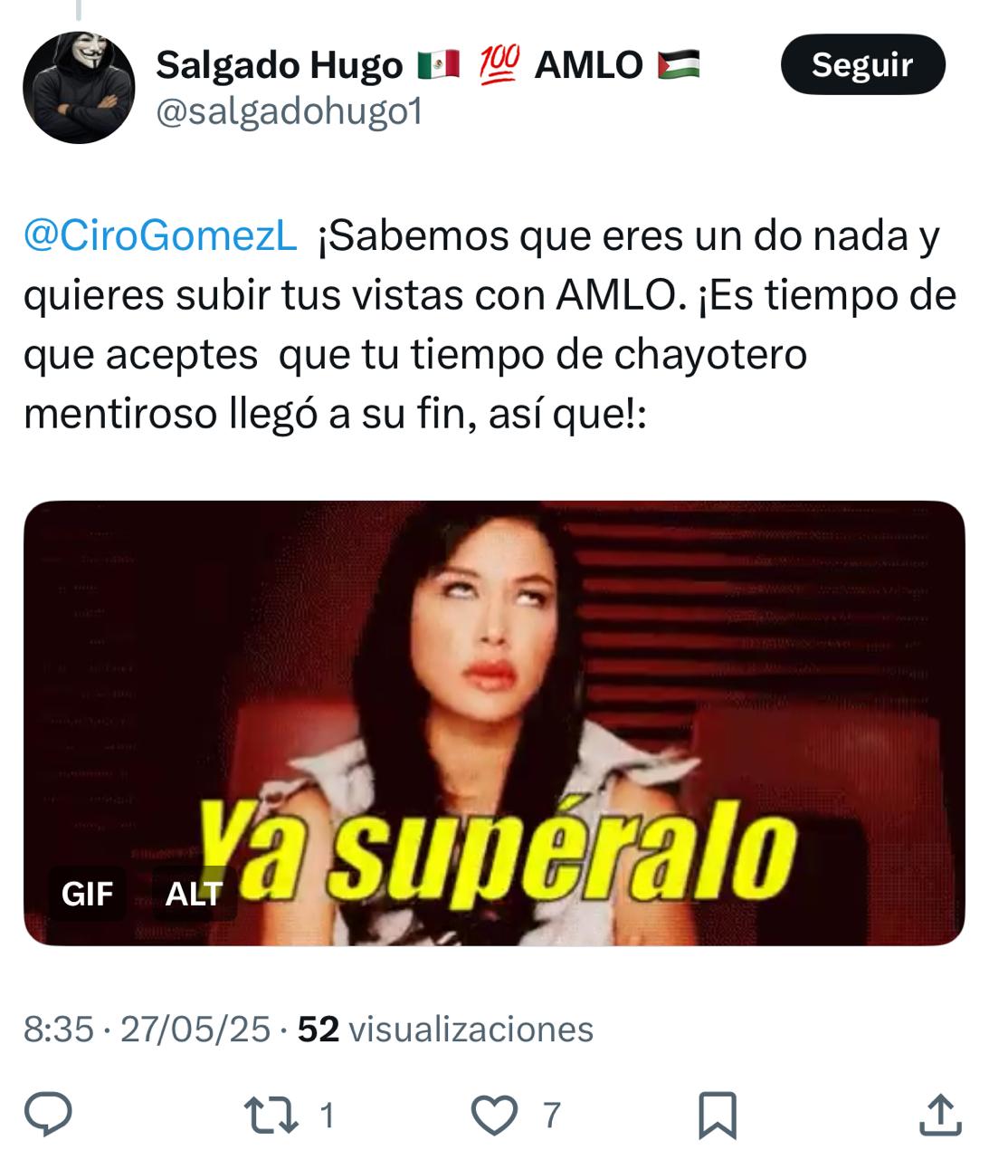 Usuarios critican a Ciro Gómez