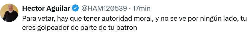 Para vetar debe tener autoridad moral 