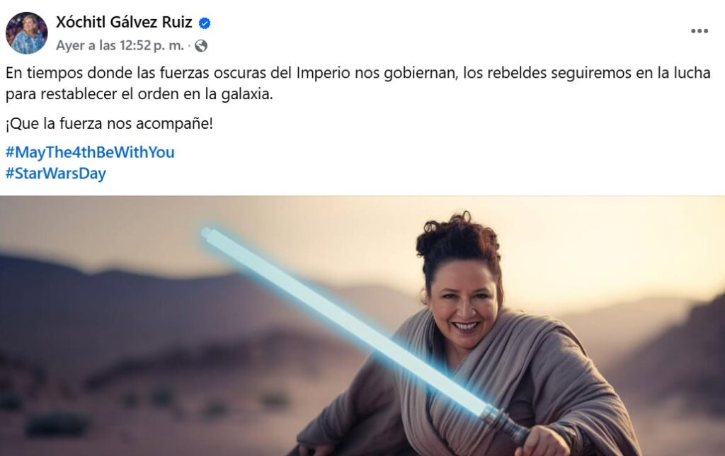 Xóchitl Gálvez en FB