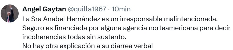 Anabel Hernández irresponsable