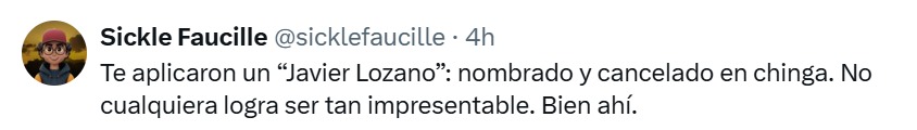 Le aplicaron un Javier Lozano
