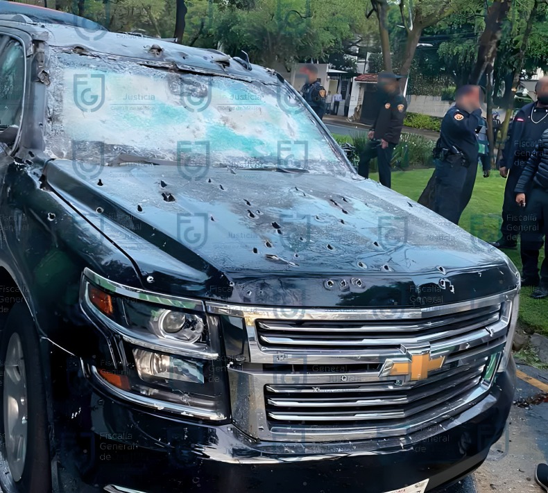 Camioneta de Harfuch recibió 400 disparos