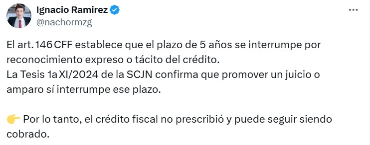 Crédito fiscal no prescribió