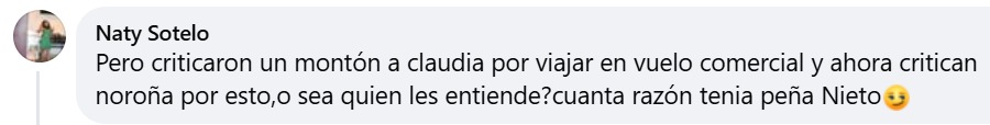 Criticaron vuelo de Sheinbaum