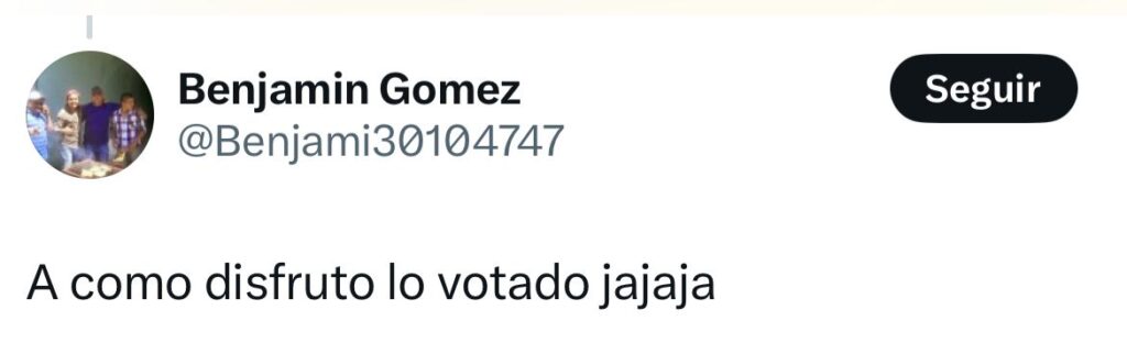 Disfrutando lo votado
