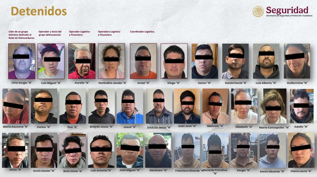 Ellos son los líderes de Huachicol detenidos este domingo