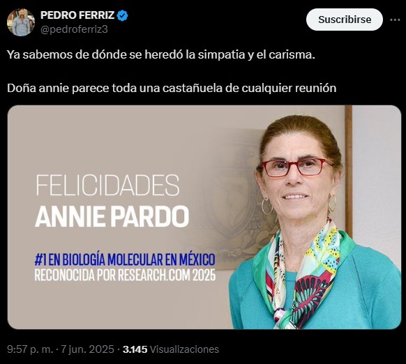Hijo de Ferriz ataca a mamá de Claudia Sheinbaum