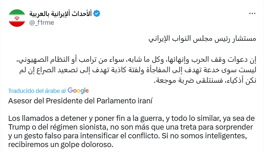 Irán desmiente a Trump