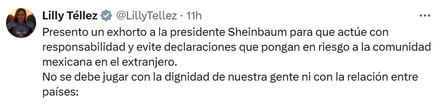 Lilly Téllez contra Sheinbaum