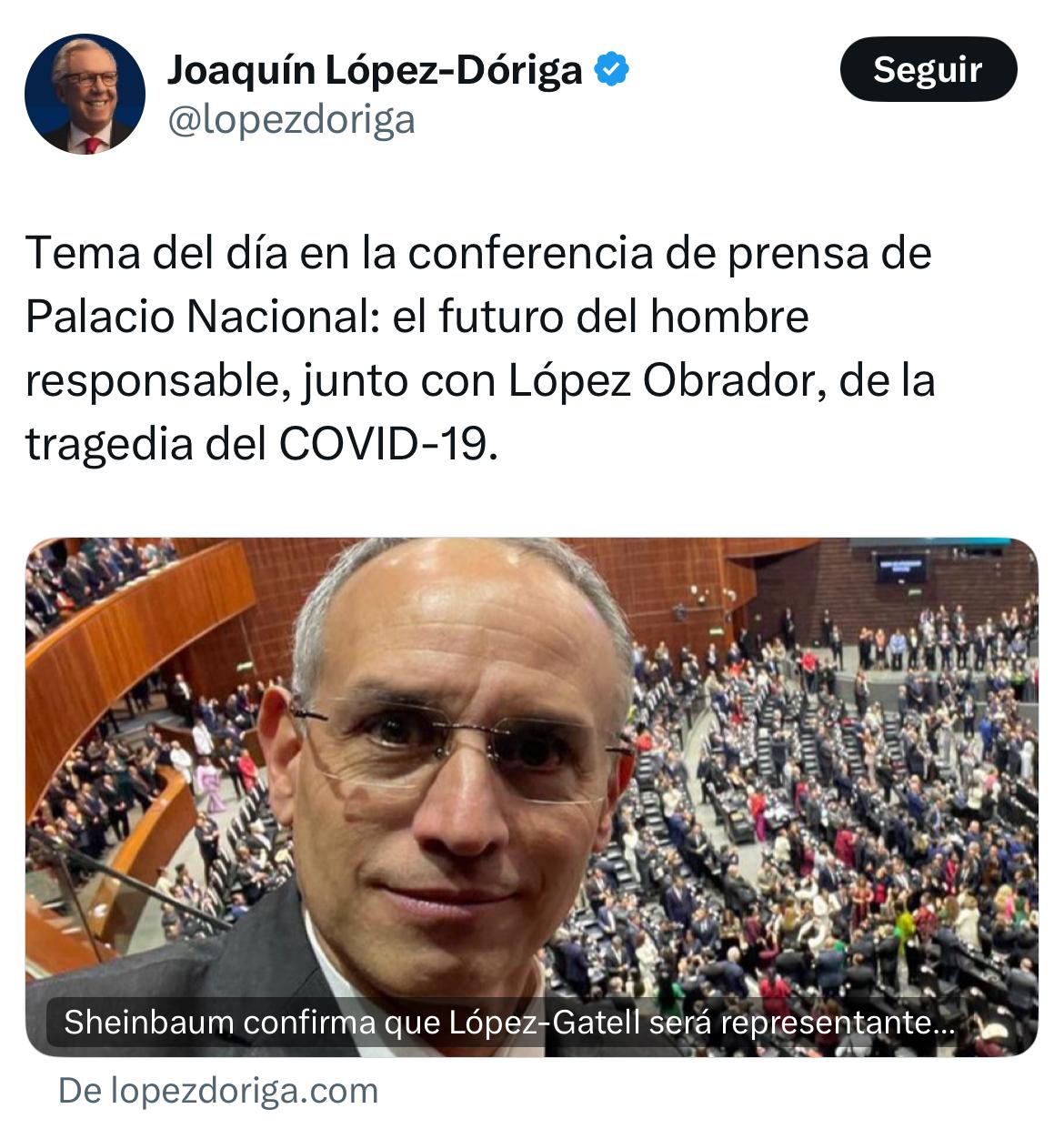 López-Dóriga reacciona a nombramiento de Gatell
