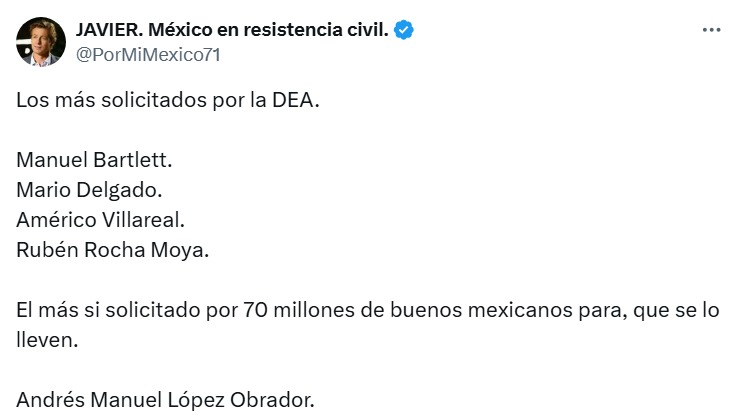 Oposición lista de la DEA