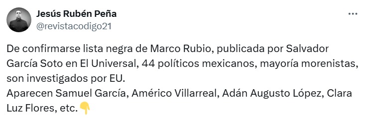 Oposición lista negro