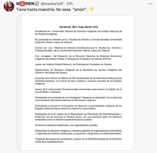 Tunden a Pedro Ferriz por llamar indio a Hugo Aguilar