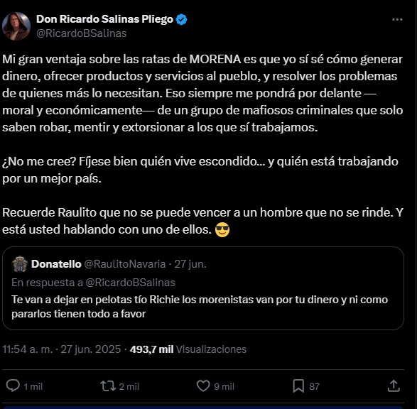 Salinas Pliego acusa campaña negra y se victimiza