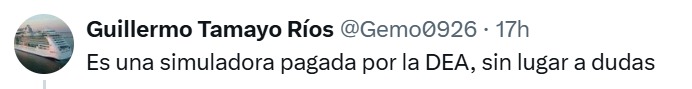 Simuladora pagada por la DEA