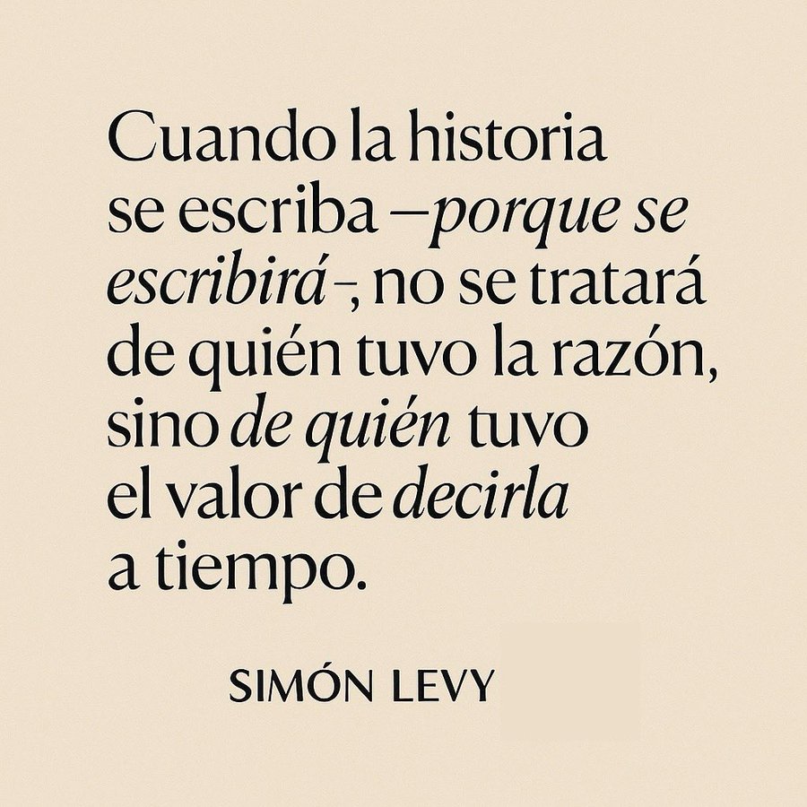 Tuit de Simón Levy