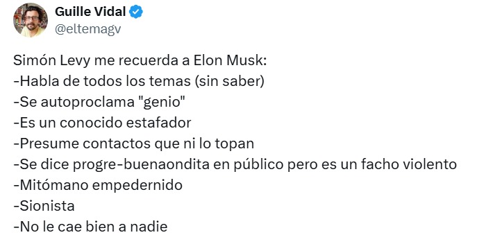 Usuarios se burlan de Simón Levy