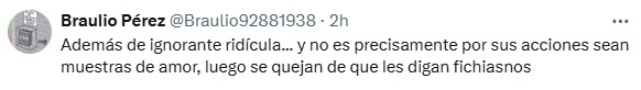 Además de ignorante, ridícula