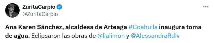 Alcaldesa de Arteaga obras