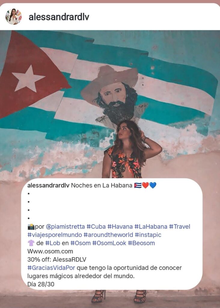 Alessandra Rojo en Cuba